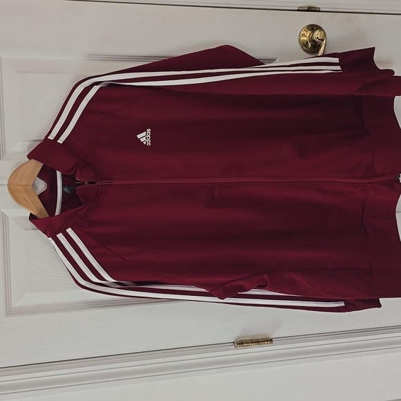 NWT Adidas Women's Burgundy Track Jacket PrimeGreen Full Zip Size 3X - Picture 9 of 16
